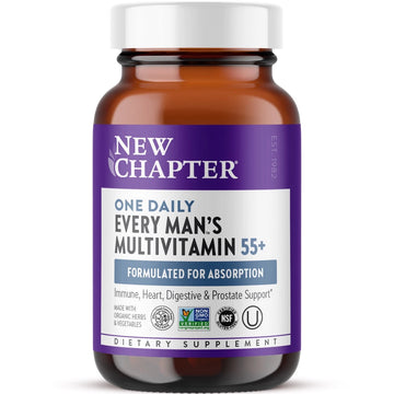 New Chapter Every Man’s One Daily 55+ Multivitamin – 48 Tablets | Men's Daily Vitamins | Exp. 01/2028